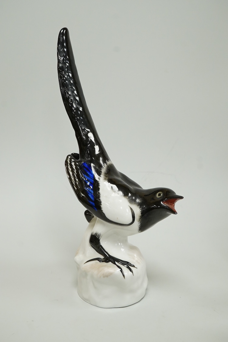 Seven various china birds and animals, including Royal Copenhagen, Doulton etc and a large Russian bird-25cm high